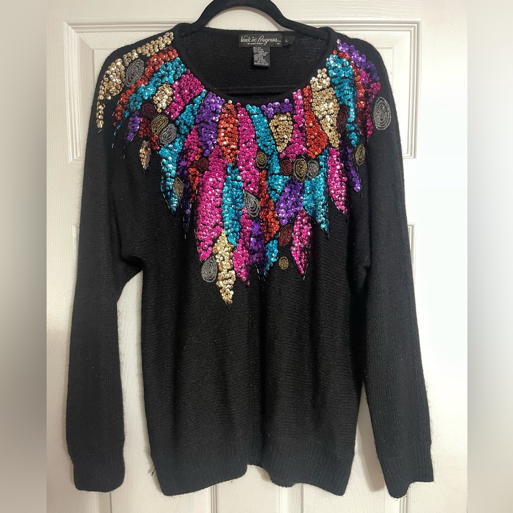 Vintage Work in Progress sequin sweater